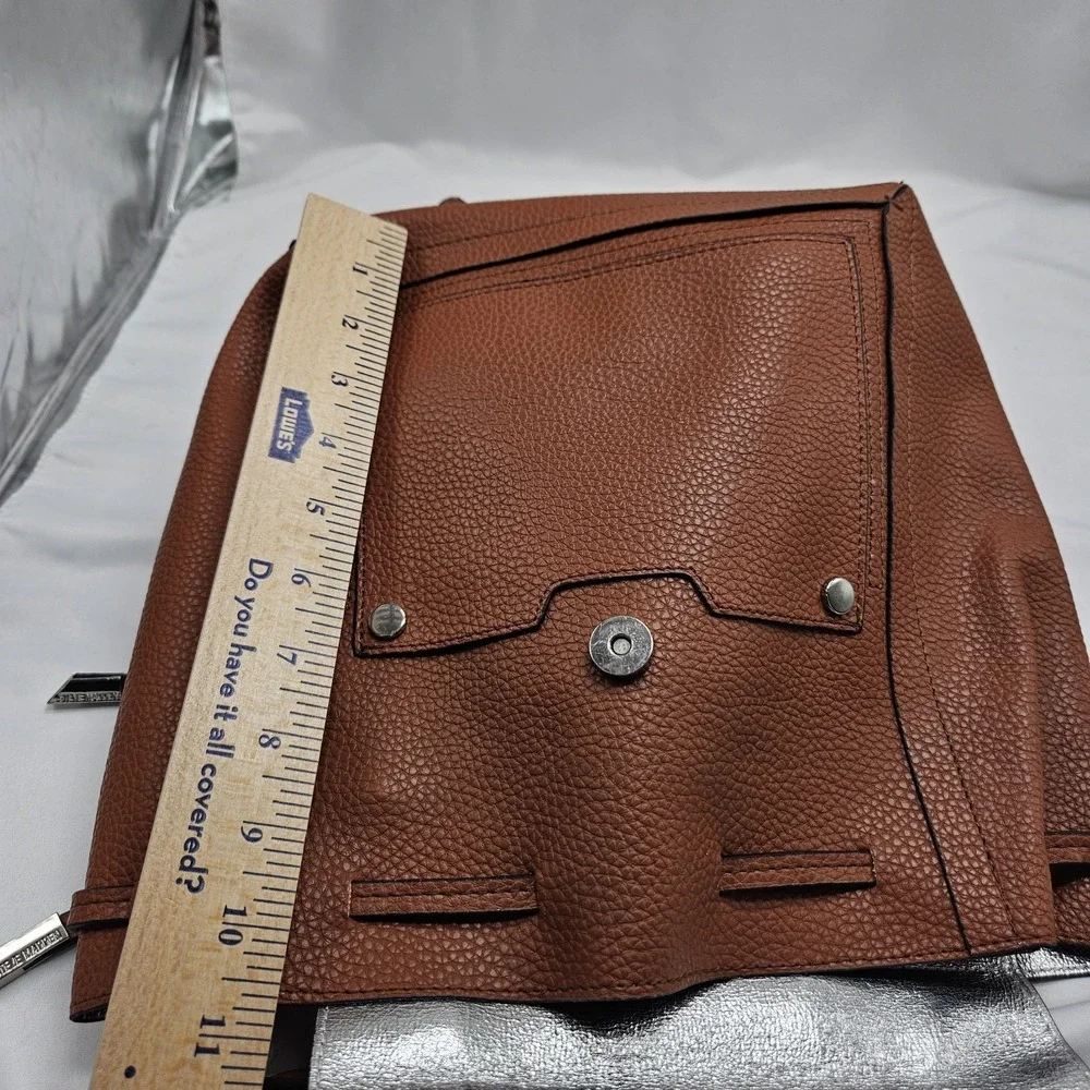 Steve‎ Madden Women's Brown Faux Leather Backpack Purse Bag